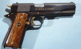 COLT 1911A1 WW2 WWII AMER. HISTORICAL ASSN. COMMEMORATIVE 1911-A1 PISTOL IN ORIG. DISPLAY CASE W/PAPERS BY AUTO-ORDNANCE, CIRCA 1985. - 2 of 5