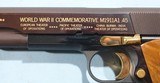 AUTO-ORDNANCE WW2 AMER. HISTORICAL ASSN. COMMEMORATIVE COLT 1911-A1 OR 1911A1 PISTOL CA. 1985 NIB IN DISPLAY CASE W/PAPERS. - 7 of 8