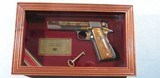 AUTO-ORDNANCE WW2 AMER. HISTORICAL ASSN. COMMEMORATIVE COLT 1911-A1 OR 1911A1 PISTOL CA. 1985 NIB IN DISPLAY CASE W/PAPERS. - 2 of 8