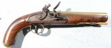 BRITISH FLINTLOCK BRASS OCTAGON BARREL CAVALRY OFFICER’S PISTOL SIGNED SHARPE/LONDON CIRCA 1810. - 1 of 10