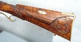 VERY FINE RICHARD FEOLA (STUDENT OF WALLACE GUSLER) CONTEMPORARY PENNSYLVANIA OR KENTUCKY FLINTLOCK RELIEF CARVED .45 CAL LONGRIFLE OR LONG RI - 10 of 13