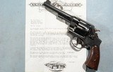 SMITH & WESSON MODEL 1917 / 1937 BRAZILIAN CONTRACT .45 ACP HAND EJECTOR REVOLVER W/FACTORY LETTER. - 1 of 9