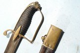 GERMAN LION HEAD CAVALRY OFFICER’S SABER AND SCABBARD CIRCA LATE 1700’S. - 6 of 9