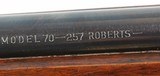 ORIGINAL WINCHESTER MODEL 70 STANDARD POST-WAR .257 ROBERTS CAL. RIFLE CIRCA 1954 W/ - 9 of 11