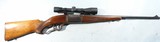 POST WAR SAVAGE MODEL 99EG LEVER ACTION .250-3000 SAV. CAL. RIFLE CIRCA 1954 W/SCOPE. - 1 of 9