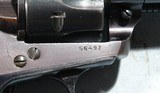 1957 RUGER OLD MODEL SINGLE SIX EARLY "FLAT GATE" .22 BLUE REVOLVER. - 3 of 8