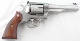 LIKE NEW RUGER REDHAWK 5 1/2" .44 MAGNUM STAINLESS STEEL D.A. REVOLVER, CIRCA 1994. - 1 of 4