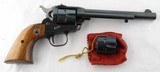 SCARCE EARLY 1961 PRODUCTION RUGER OLD MODEL 6 ½” SINGLE SIX 22 WIN. RF MAG. CONVERTIBLE REVOLVER WITH EXTRA ORIGINAL .22LR CYLINDER. - 1 of 7