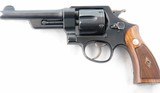 1946 SMITH & WESSON .38/44 HEAVY DUTY N FRAME .38 SPECIAL 5" BLUE 5-SCREW REVOLVER. - 1 of 5