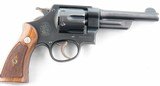 1946 SMITH & WESSON .38/44 HEAVY DUTY N FRAME .38 SPECIAL 5" BLUE 5-SCREW REVOLVER. - 2 of 5