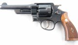 1946 SMITH & WESSON .38/44 HEAVY DUTY N FRAME .38 SPECIAL 5" BLUE 5-SCREW REVOLVER. - 1 of 5