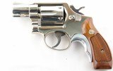 1975 SMITH & WESSON MODEL 10-5 10 5 .38 SPECIAL 2" NICKEL SNUBNOSE PINNED BBL REVOLVER. - 1 of 4