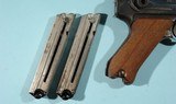 PRE WW2 GERMAN DWM MODEL 1920 COMMERCIAL 7.65MM LUGER PISTOL W/WW2 BULGARIAN ARMY P08 LUGER HOLSTER. - 8 of 11