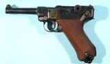 PRE WW2 GERMAN DWM MODEL 1920 COMMERCIAL 7.65MM LUGER PISTOL W/WW2 BULGARIAN ARMY P08 LUGER HOLSTER. - 4 of 11
