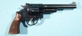 RARE 1947 SMITH & WESSON 1926 MODEL .44 TARGET PRE 24 3RD MODEL HAND EJECTOR (H.E.) .44 SPECIAL 6 1/2" BLUE REVOLVER. - 1 of 7
