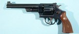 RARE 1947 SMITH & WESSON 1926 MODEL .44 TARGET PRE 24 3RD MODEL HAND EJECTOR (H.E.) .44 SPECIAL 6 1/2" BLUE REVOLVER. - 2 of 7