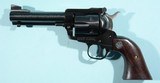 1990 MINT RUGER NEW MODEL BLACKHAWK CONVERTIBLE .45ACP / .45 LONG COLT 4 3/4" BLUE S.A. REVOLVER. - 2 of 5