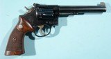 1949 SMITH & WESSON K38 OR K-38 TARGET MASTERPIECE PRE 14 .38 SPECIAL 6" BLUE REVOLVER. - 2 of 7
