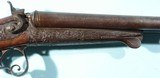 BELGIAN GOLD INLAID GAME SCENE ENGRAVED DOUBLE UNDERLEVER 12 GAUGE SHOTGUN CIRCA 1870’S-80’S. - 3 of 7