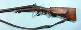 BELGIAN GOLD INLAID GAME SCENE ENGRAVED DOUBLE UNDERLEVER 12 GAUGE SHOTGUN CIRCA 1870’S-80’S. - 5 of 7