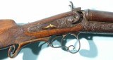 BELGIAN GOLD INLAID GAME SCENE ENGRAVED DOUBLE UNDERLEVER 12 GAUGE SHOTGUN CIRCA 1870’S-80’S. - 2 of 7