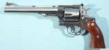1987 LIKE NEW RUGER REDHAWK STAINLESS 7 1/2" .41 MAGNUM D.A. REVOLVER WITH SCOPE RINGS. - 2 of 7