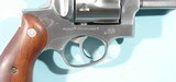 1987 LIKE NEW RUGER REDHAWK STAINLESS 7 1/2" .41 MAGNUM D.A. REVOLVER WITH SCOPE RINGS. - 3 of 7