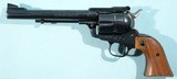 EARLY 1968 RUGER OLD MODEL BLACKHAWK THREE SCREW .41 MAGNUM 6 1/2" BLUE S.A. REVOLVER. - 2 of 7