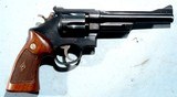 1954 (1ST YEAR) SMITH & WESSON N FRAME HIGHWAY PATROLMAN PRE MODEL 28 .357MAG 6" BLUE REVOLVER. - 1 of 7