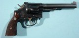 EARLY POST-WAR SMITH & WESSON K-22 TARGET MASTERPIECE 22LR CAL. 6” REVOLVER CA. 1947. - 2 of 7