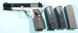 BROWNING HI-POWER TWO TONE 9MM SEMI-AUTO PISTOL CA. 1990’S W/3 EXTRA MAGS. - 1 of 5