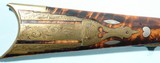 ORNATE HUNTINGDON COUNTY, PENNSYLVANIA PERCUSSION LONG RIFLE SIGNED J. DOUGLASS CA. 1840. - 2 of 12