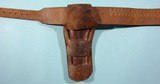 COLORADO SADDLERY CO. FLORAL CARVED 7 ½” SINGLE ACTION HOLSTER & MATCHING .45 CAL. WAIST SIZE 38 CARTRIDGE BELT CA. 1960’S. - 5 of 6