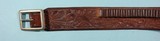 COLORADO SADDLERY CO. FLORAL CARVED 7 ½” SINGLE ACTION HOLSTER & MATCHING .45 CAL. WAIST SIZE 38 CARTRIDGE BELT CA. 1960’S. - 3 of 6