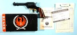 EARLY RUGER BEARCAT .22LR CAL. 4” REVOLVER CA. 1960 NEW UNFIRED IN ORIG. BOX. - 1 of 8