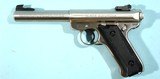 RUGER MARK II TARGET 5 ½” STAINLESS 22LR CAL PISTOL NEW UNFIRED IN ORIG. BOX. CA. 1990’S. - 4 of 6