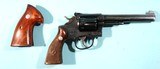 SMITH & WESSON K-38 K38 TARGET MASTERPIECE .38 SPL. CAL. 6” REVOLVER CA. 1952. - 1 of 6
