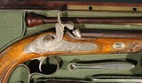 ORIGINAL CASED PAIR FRENCH PERCUSSION DUELLING/TARGET PISTOLS BY FERDINAND CLAUDIN (1835-90) OF PARIS CA. 1850’S. - 4 of 12