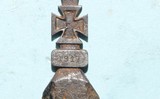 WW1 OR WWI TRENCH ART LETTER OPENER WITH IRON CROSS AND DATED 1917. - 4 of 5