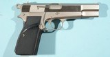 1972 BELGIUM BROWNING HI-POWER OR HI POWER 9MM BRUSHED NICKEL 9MM PISTOL WITH 6 MAGS. - 2 of 5