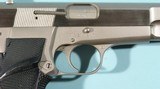 1972 BELGIUM BROWNING HI-POWER OR HI POWER 9MM BRUSHED NICKEL 9MM PISTOL WITH 6 MAGS. - 3 of 5