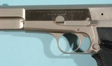 1972 BELGIUM BROWNING HI-POWER OR HI POWER 9MM BRUSHED NICKEL 9MM PISTOL WITH 6 MAGS. - 4 of 5