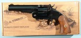 TAYLOR'S & CO. BY UBERTI U.S. MODEL SCHOFIELD NO. 3 2ND MODEL TOP-BREAK .45 LONG COLT 5" BLUE SINGLE ACTION REVOLVER LIKE NEW IN BOX. - 1 of 7