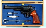 1973 SMITH & WESSON MODEL 57 (NO DASH) PINNED BARREL .41 MAGNUM CAL. 6” REVOLVER IN FACTORY WOOD DISPLAY BOX. - 1 of 8