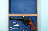 1973 SMITH & WESSON MODEL 57 (NO DASH) PINNED BARREL .41 MAGNUM CAL. 6” REVOLVER IN FACTORY WOOD DISPLAY BOX. - 2 of 8