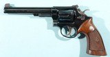 1949 SMITH & WESSON K38 OR K-38 TARGET MASTERPIECE .38 SPECIAL 6" BLUE REVOLVER. - 1 of 9