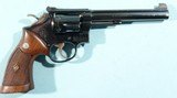 1949 SMITH & WESSON K38 OR K-38 TARGET MASTERPIECE .38 SPECIAL 6" BLUE REVOLVER. - 2 of 9