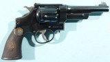 RARE 1932 SMITH & WESSON PRE-WAR .38/44 H.E. HEAVY DUTY UPGRADED TO OUTDOORSMAN TARGET N-FRAME 5-SCREW .38 SPECIAL 5" REVOLVER. - 2 of 11
