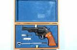 1978 SMITH & WESSON 27-2 PINNED BARREL .357 MAGNUM CAL. 5” REVOLVER IN ORIG. WOOD FACTORY DISPLAY BOX. - 1 of 7