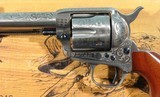 TAYLOR'S & CO. BY UBERTI ENGRAVED 1873 SAA SINGLE ACTION CATTLEMAN .45 LONG COLT 4 3/4" REVOLVER NEW IN BOX. - 3 of 9